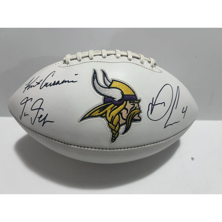 Minnesota Vikings Justin Jefferson Dalvin Cook Kirk Cousins full size football signed with proof