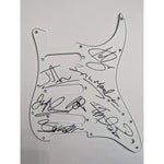 Load image into Gallery viewer, Iron Maiden Bruce Dickinson Steve Harris Adrian Smith Dave Murray Neko McBrain Janick Gers Stratocaster guitar pickguard signed with proof
