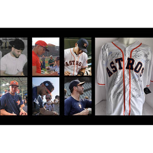 Houston Astros 2017 World Series Champions Jose Altuve Justin Verlander Lance Bregman George Springer Majestic sixe xl game model jersey