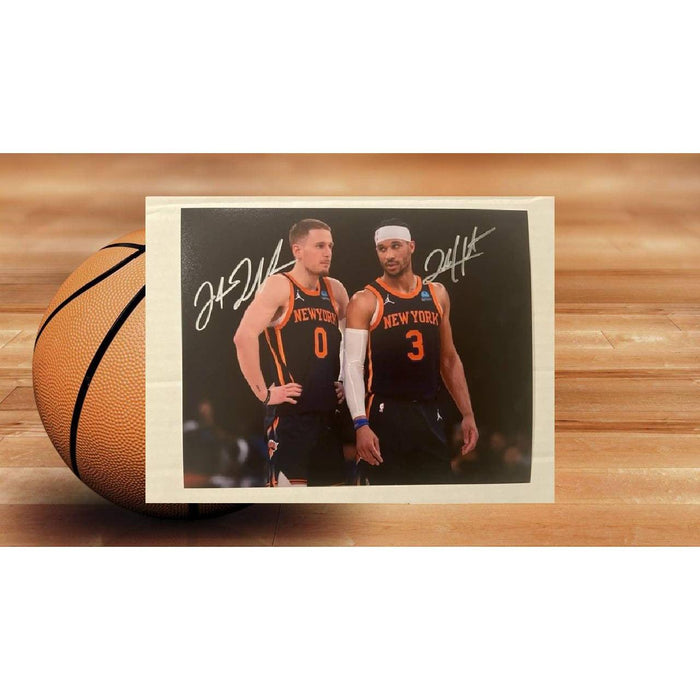 New York Knicks  Donte DiVincenzo, Josh Hart 8x10 photo signed with proof