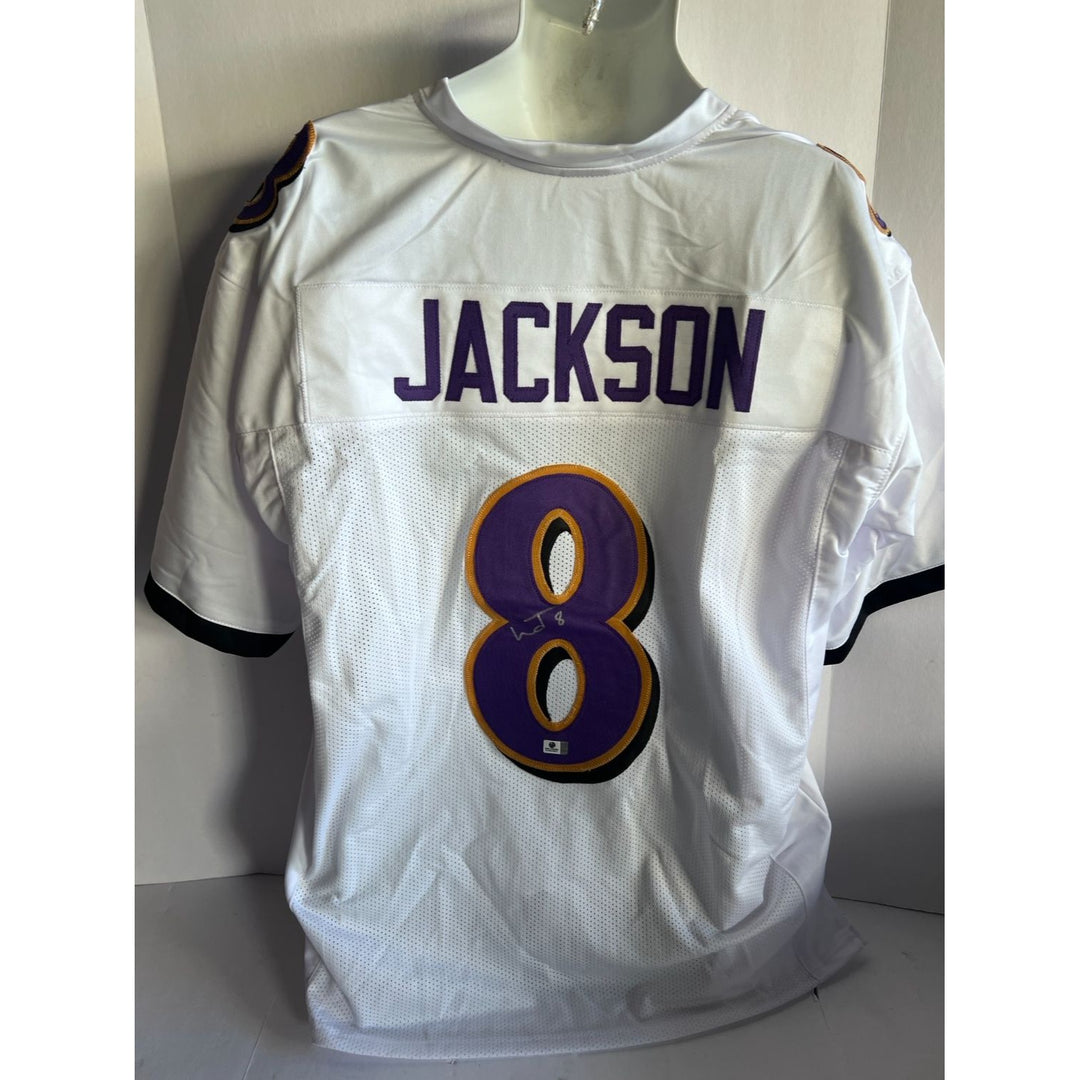 Baltimore Ravens Lamar Jackson full size jersey signed with proof