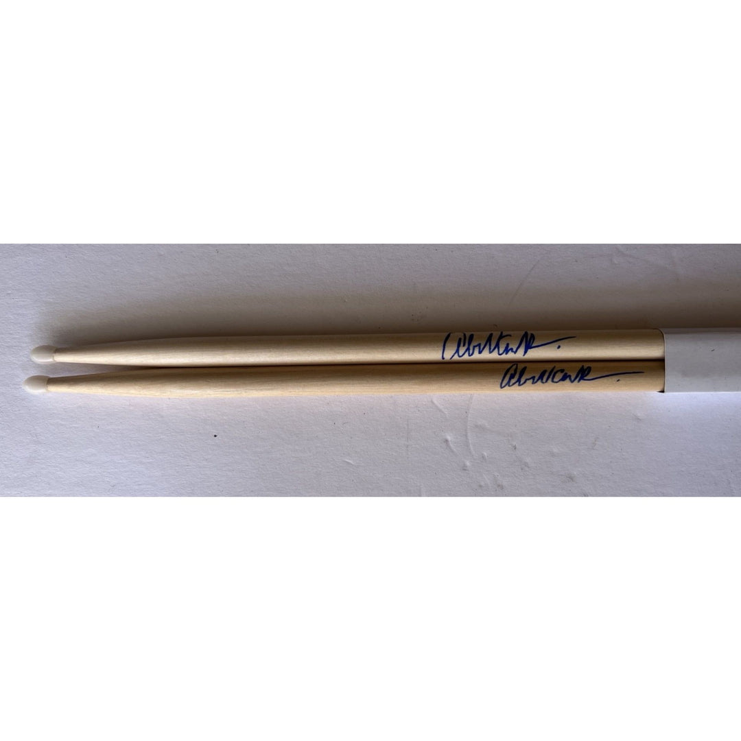 Alex Van Halen of Van Halen Drumsticks signed with proof