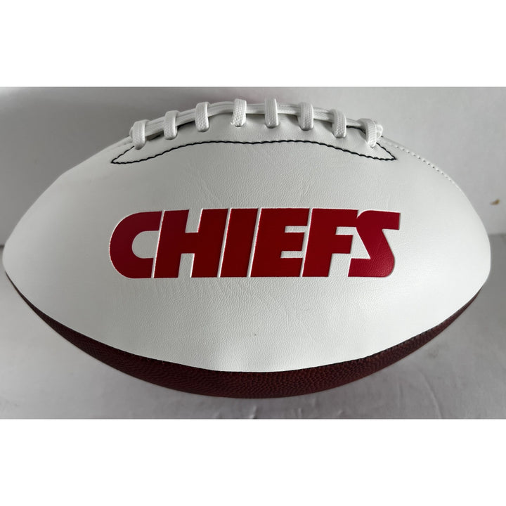 Kansas City Chiefs Tyreek Hill Patrick Mahomes Travis Kelce full size football signed with proof