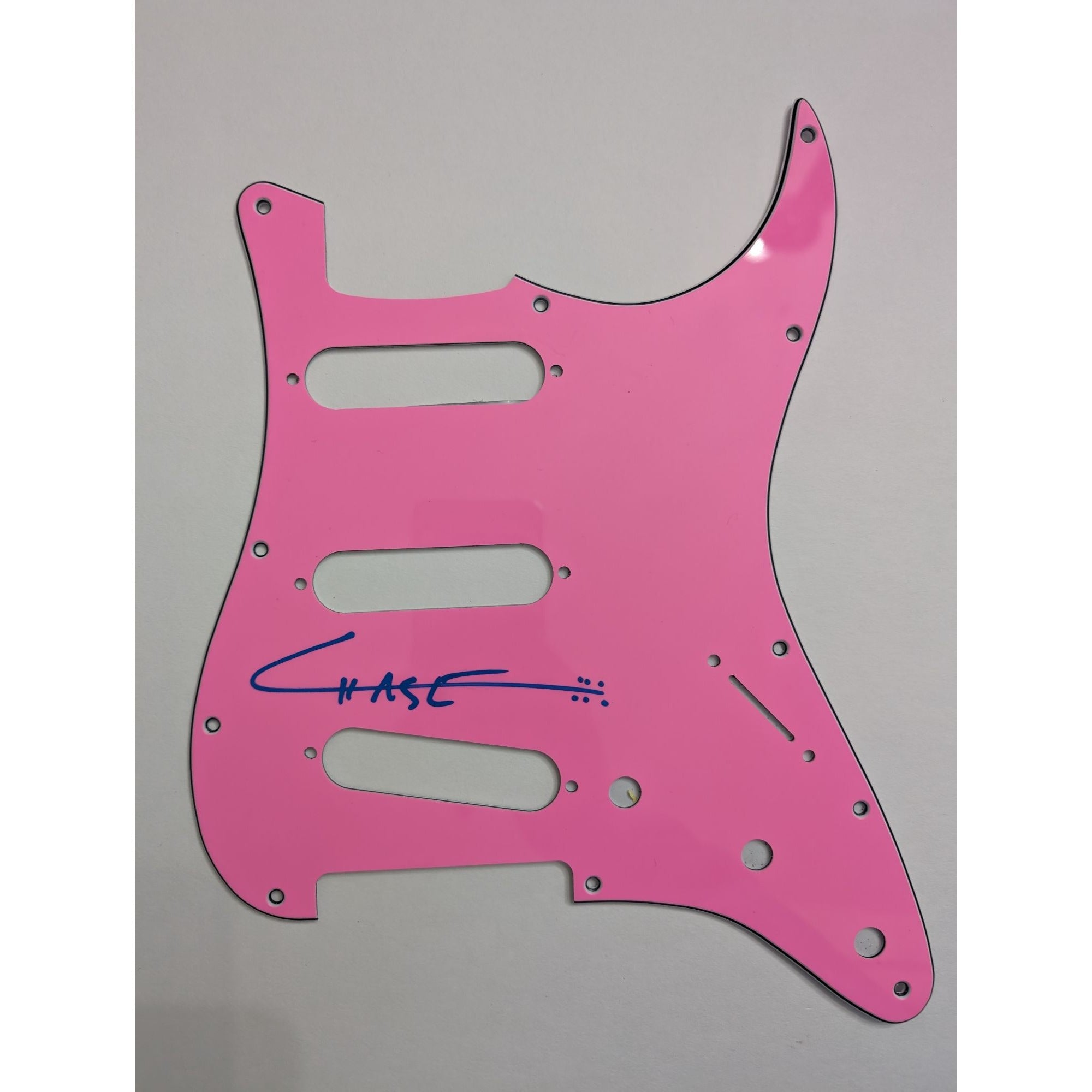 Chase Bryant stratocaster electric guitar pickguard signed