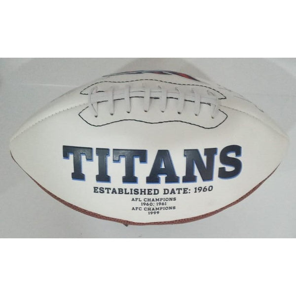 Tennessee Titans Steve McNair and Eddie George signed football with pr –  Awesome Artifacts