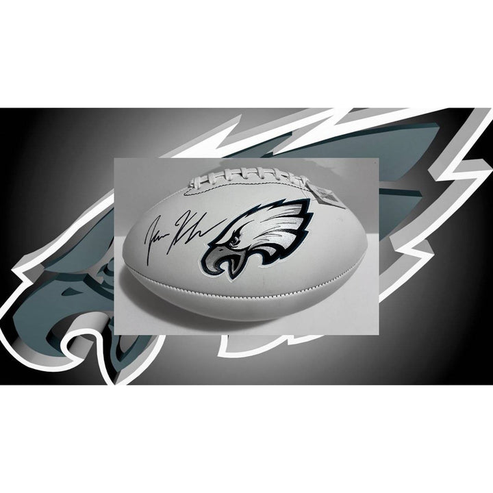 Philadelphia Eagles Jason Kelce future NFL Hall of Famer full size football signed with proof