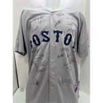 Load image into Gallery viewer, Boston Red Sox David Ortiz Dustin Pedroia Kevin Youkilis Josh Beckett 2007 World Series champions team signed game model Jersey
