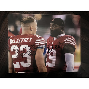 San Francisco 49ers Deebo Samuel and Christian McCaffrey 8x10 photo signed with proof