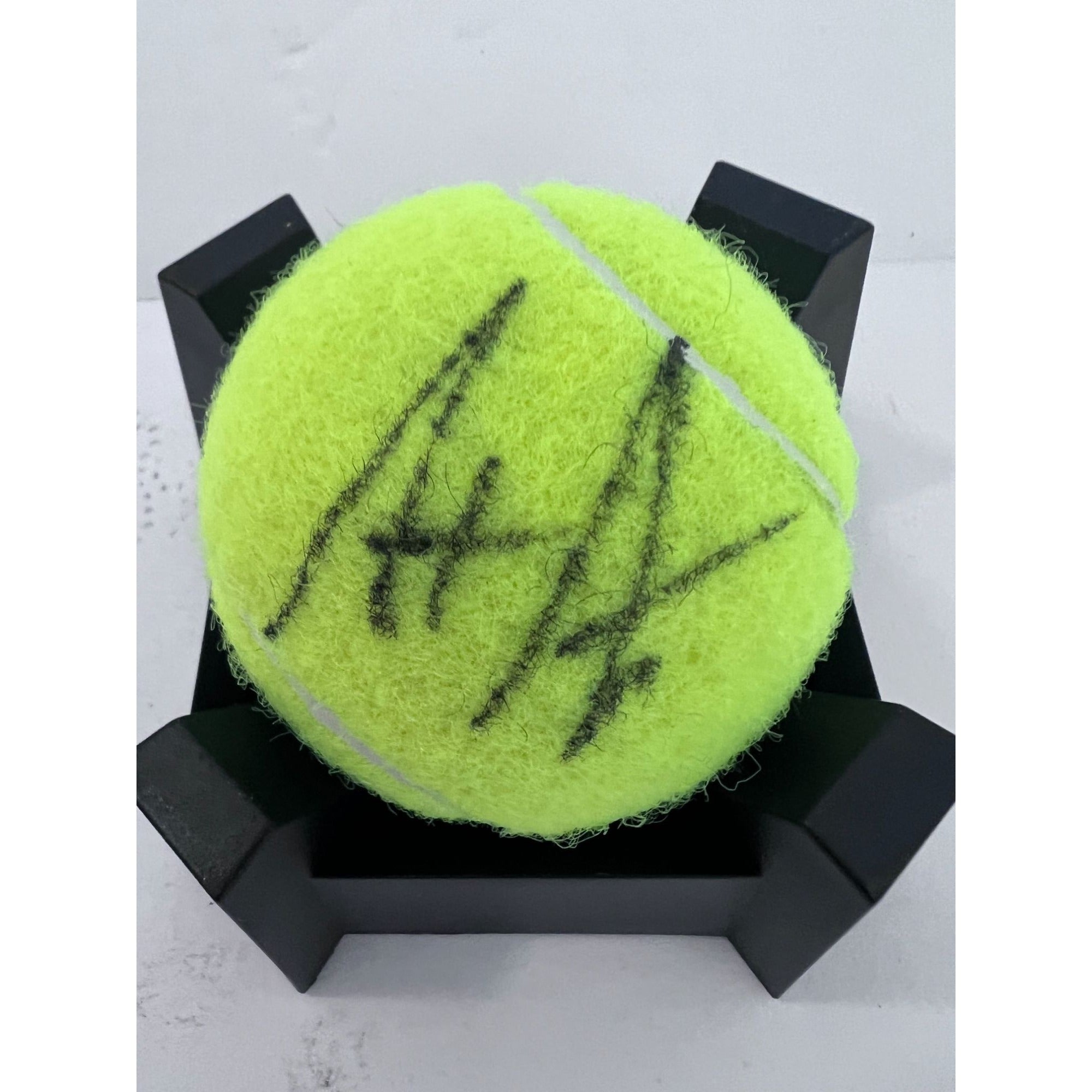 Andre Agassi legendary tennis star tennis ball signed with proof