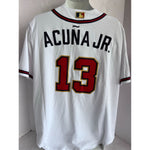 Load image into Gallery viewer, Ronald Acuna Jr Atlanta Braves 2021 World Series Champions Jersey signed with proof
