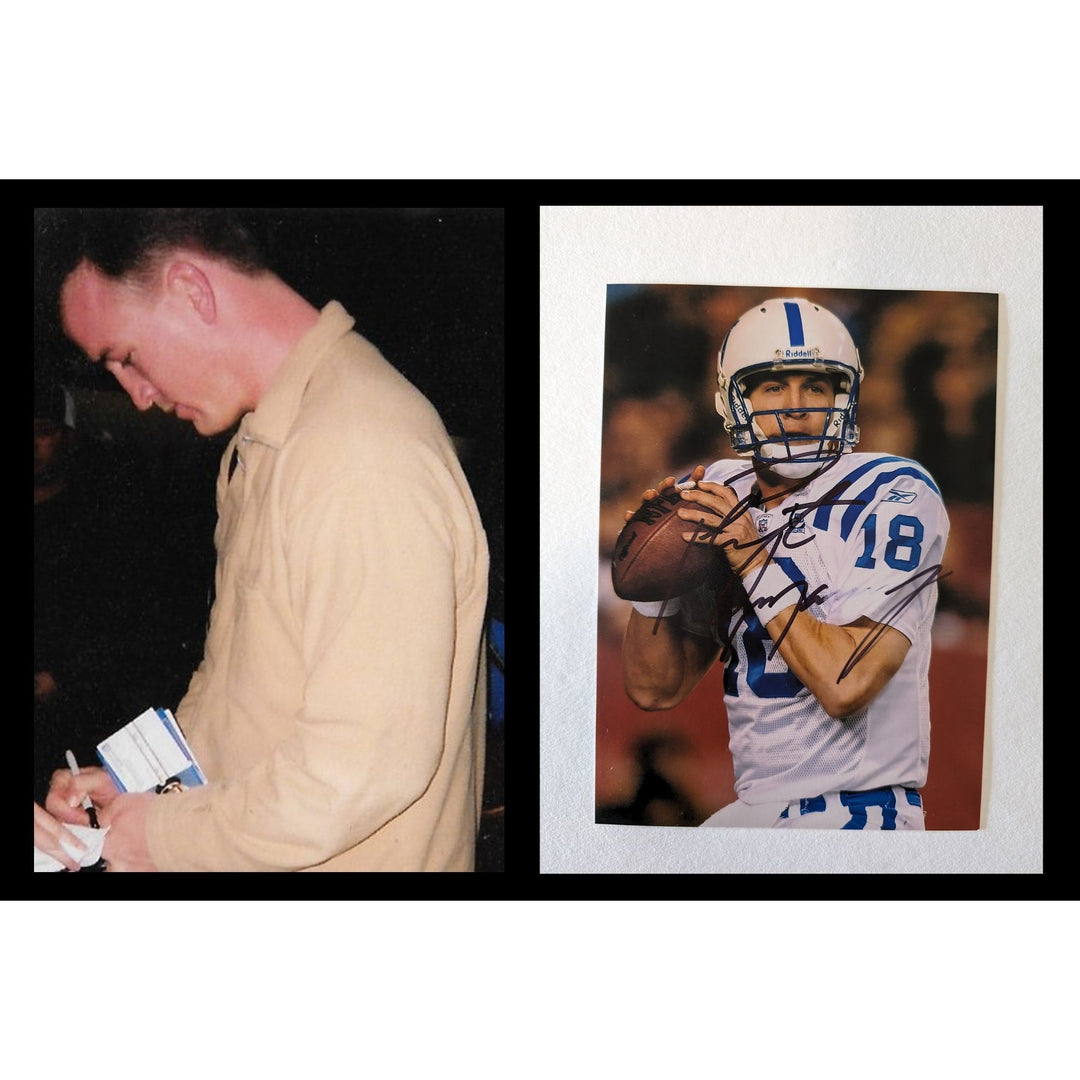 Peyton Manning Indianapolis Colts 5x7 photograph signed with proof