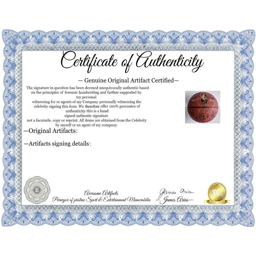 Dallas Mavericks Lua Doncic Kyrie Irving 2023- 2024 team signed basketball with proof