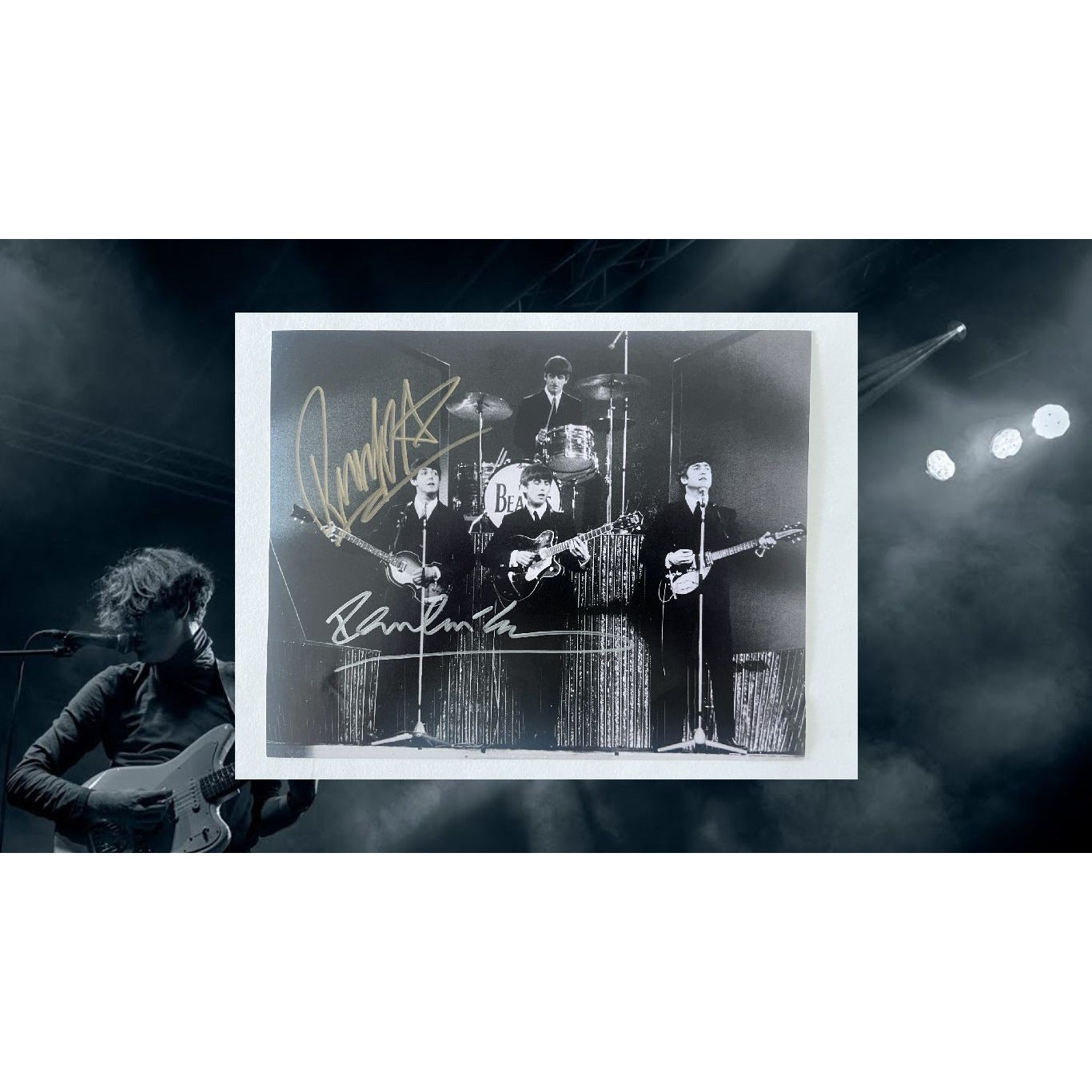 Paul McCartney and Ringo Starr The Beatles 8x10 photo signed with proof