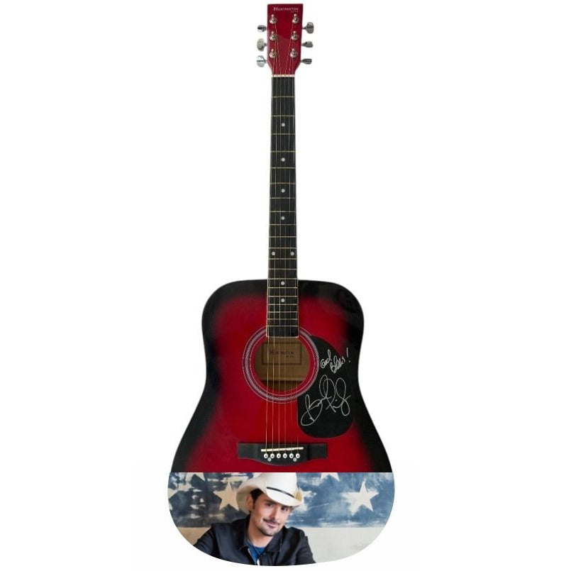 Brad Paisley One of a Kind full size acoustic guitar signed with proof.
