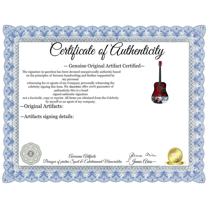 Brad Paisley One of a Kind full size acoustic guitar signed with proof.