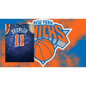 New York Knicks Jalen Brunson 2025-26 authentic game model jersey team signed with proof