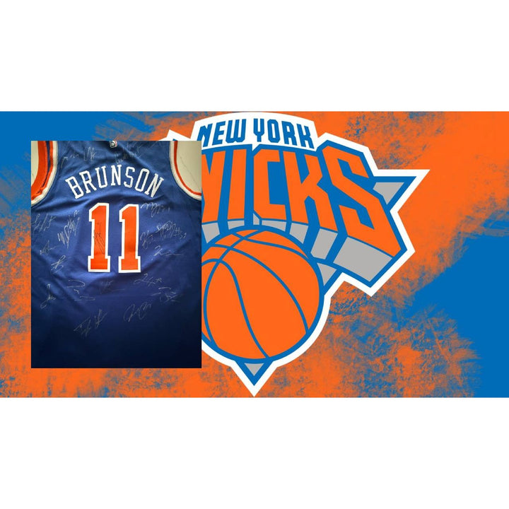 New York Knicks Jalen Brunson 2025-26 authentic game model jersey team signed with proof.