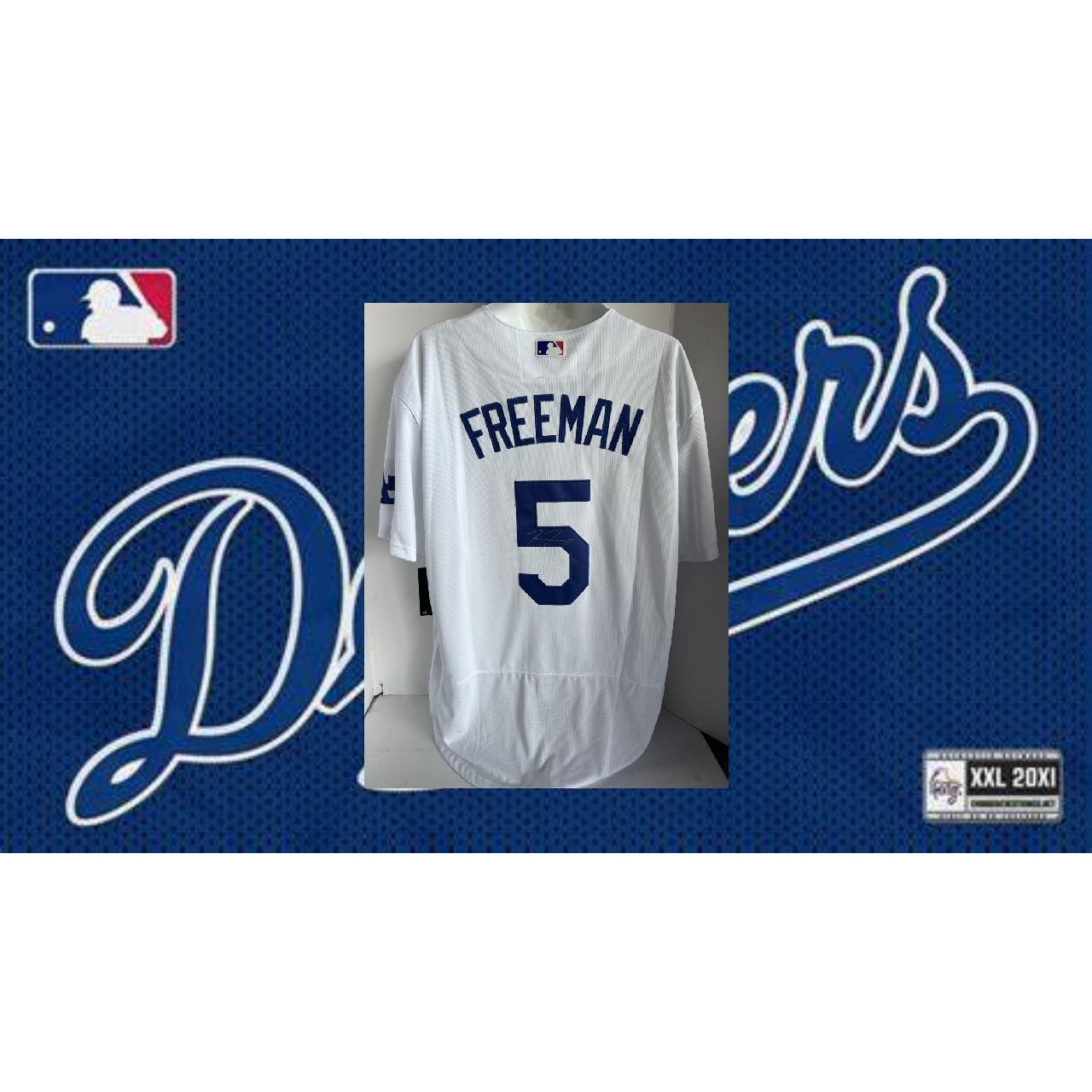 Freddie Freeman Los Angeles Dodgers nike jersey signed with proof.