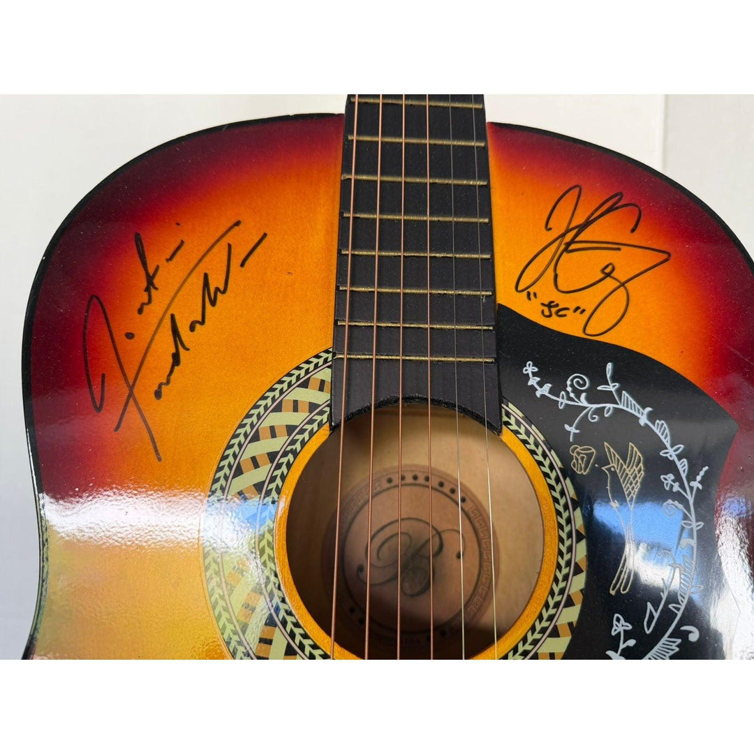 Justin Timberlake Chris Kirkpatrick, Joey Fatone, Lance Bass and JC Chasez NSYNC vintage acoustic guitar signed with proof
