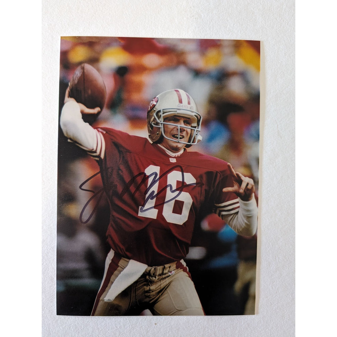 Joe Montana 5x7 photograph signed with proof