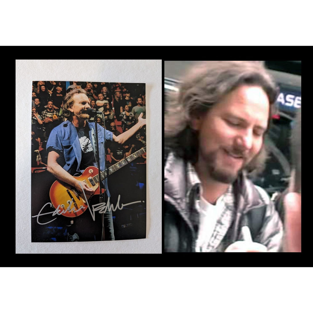 Eddie Vedder Pearl Jam 5x7 photograph signed with proof