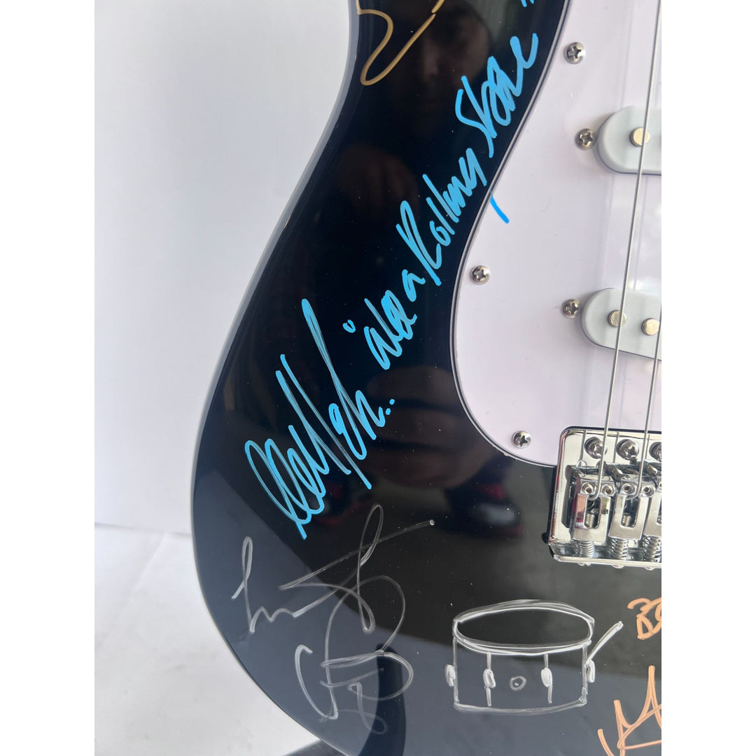 The Rolling Stones Mick Jagger Bill Wyman Mick Taylor Ronnie Wood Keith Richards signed and inscribed with proof