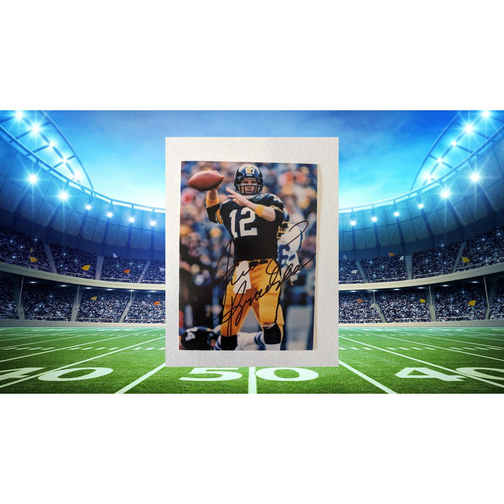 Terry Bradshaw Pittsburgh Steelers 5x7 photograph signed with proof