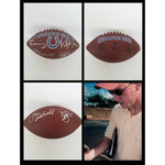 Load image into Gallery viewer, Peyton Manning, Dallas Clark, Jim Caldwell, Reggie Wayne, Pierre Garcon Indianapolis Colts synthetic leather football signed with proof
