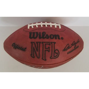 Walter Payton, Emmitt Smith, Tony Dorsett, Barry Sanders, Jim Brown, Pete Rozelle NFL game football signed with proof with free case