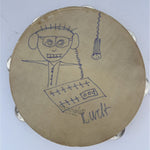 Load image into Gallery viewer, Kurt Cobain Nirvana vintage tambourine signed with hand sketch by Kurt
