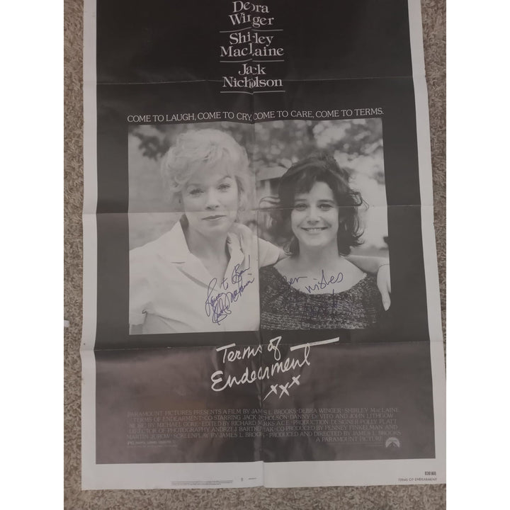 Terms of Endearment Deborah Winger Shirley MacLaine 24x36 original movie poster signed