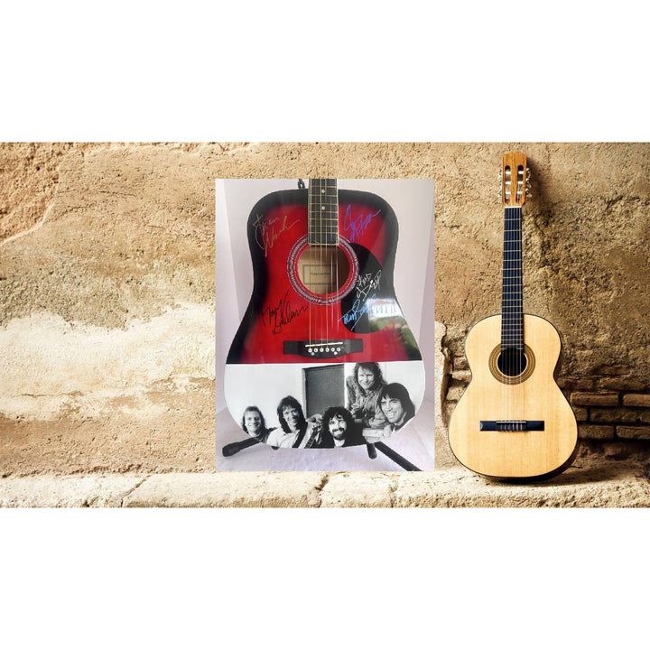 Boston Brad Delp Tom Scholz Sib Hashian Barry Goudreau Huntington full size acoustic guitar signed