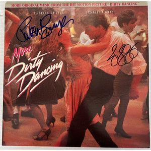 Dirty Dancing original movie soundtrack LP Pat Swayze and Jennifer Leigh signed with proof