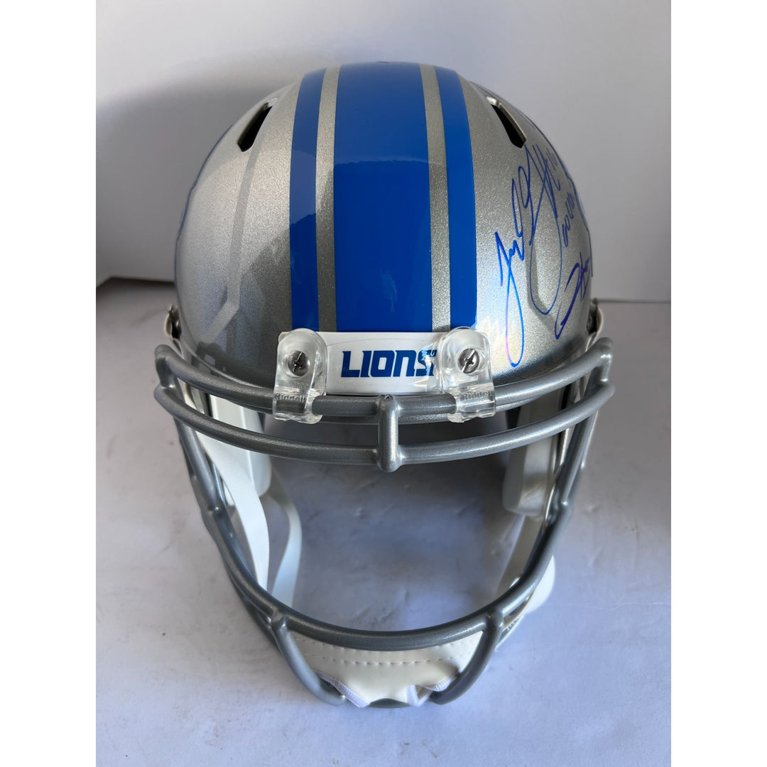 Detroit Lions Jared Goff Dan Campbell Penei Sewell Amon-ra St Brown Aidan Hutchinson Detroit Lions Riddell speed full size helmet signed