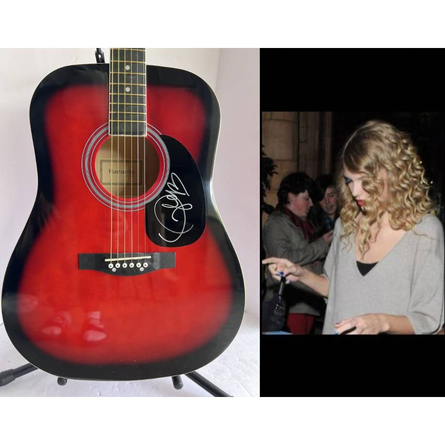 Taylor Swift Red Huntington full size acoustic guitar signed with proof