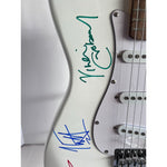 Load image into Gallery viewer, Noel &amp; Liam Gallagher Oasis electric guitar signed with proof
