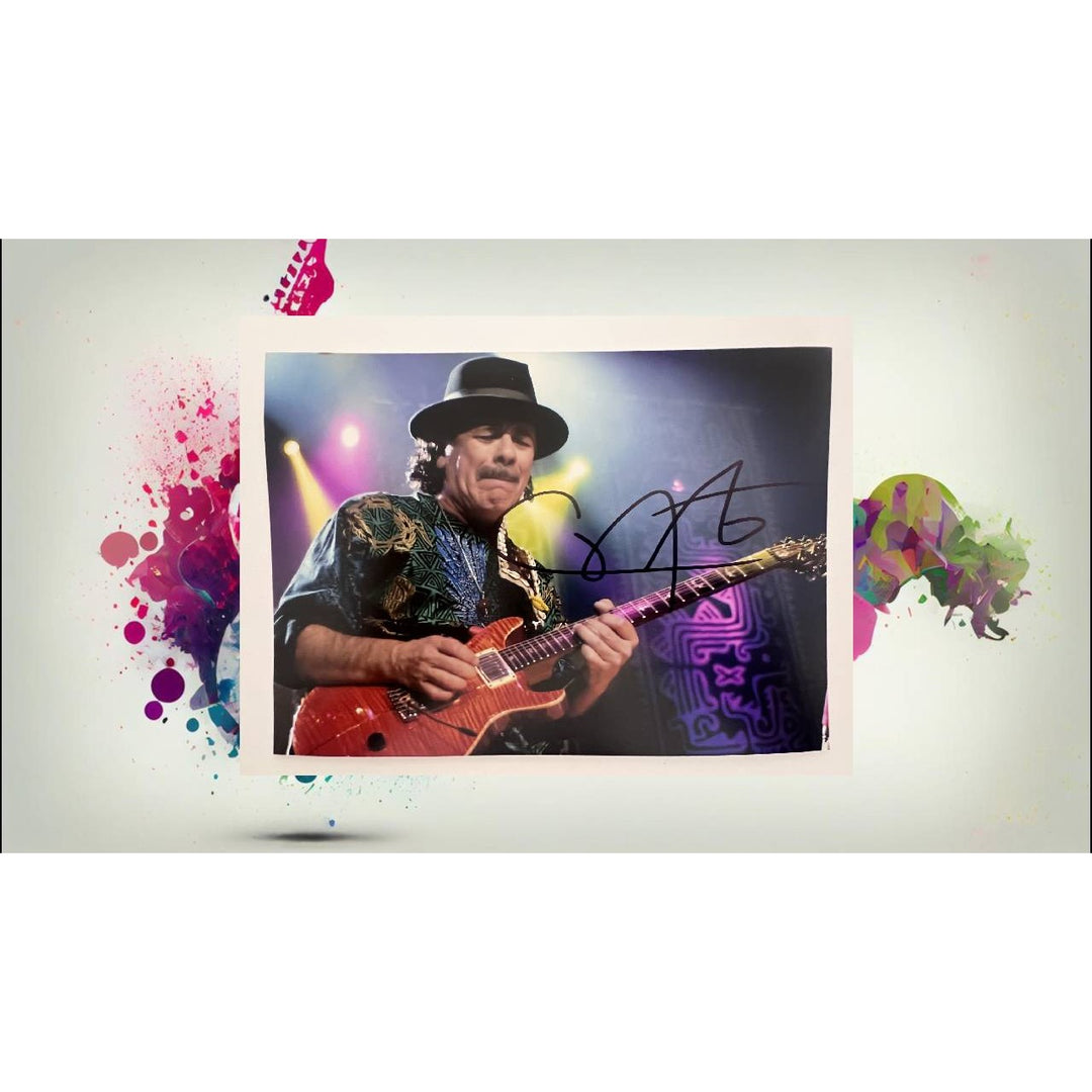 Carlos Santana 5x7 photo signed with proof