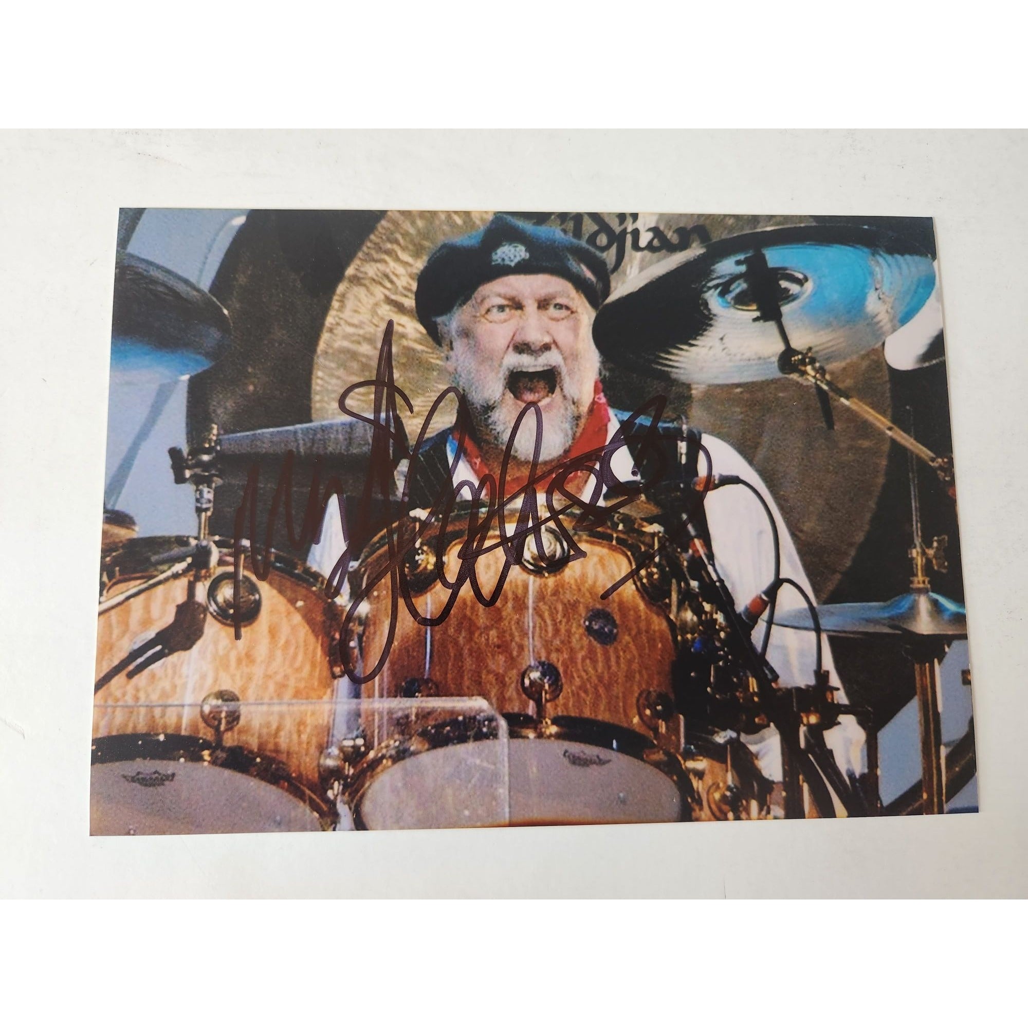 Mick Fleetwood legendary Fleetwood Mac drummer 5x7 photo signed with proof