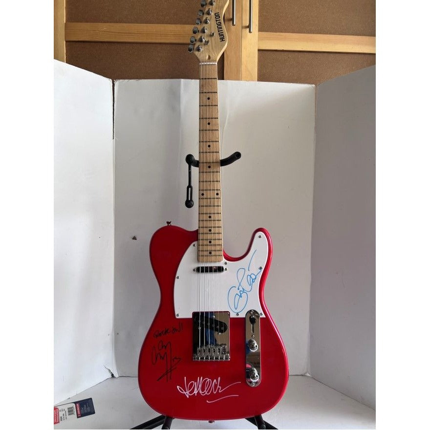 The Yardbirds Jimmy Page Jeff Beck Eric Clapton red Telecaster electric guitar signed with proof