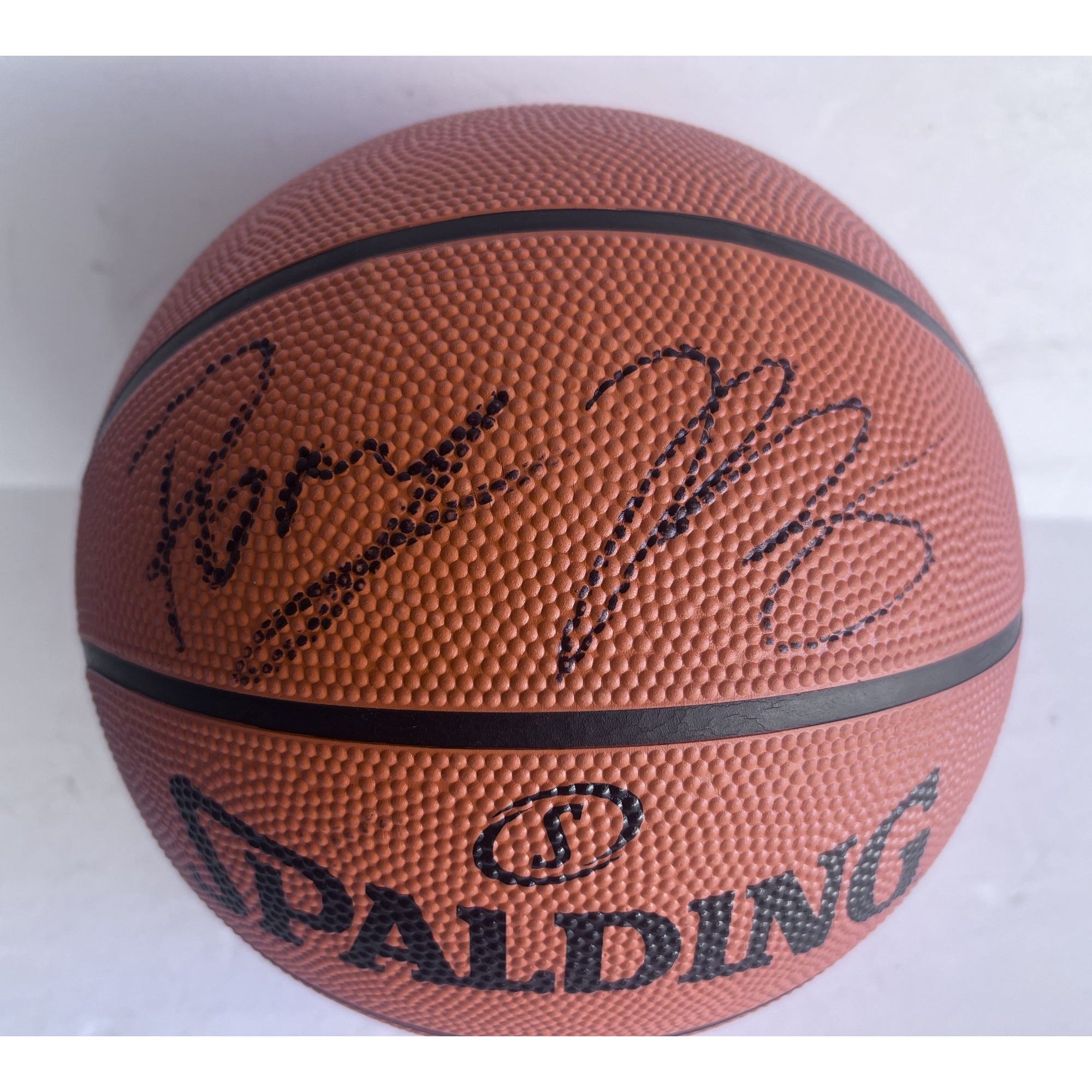 Jaylen Brown, Kristaps Porzingis Boston Celtics Spalding full size basketball signed with proof