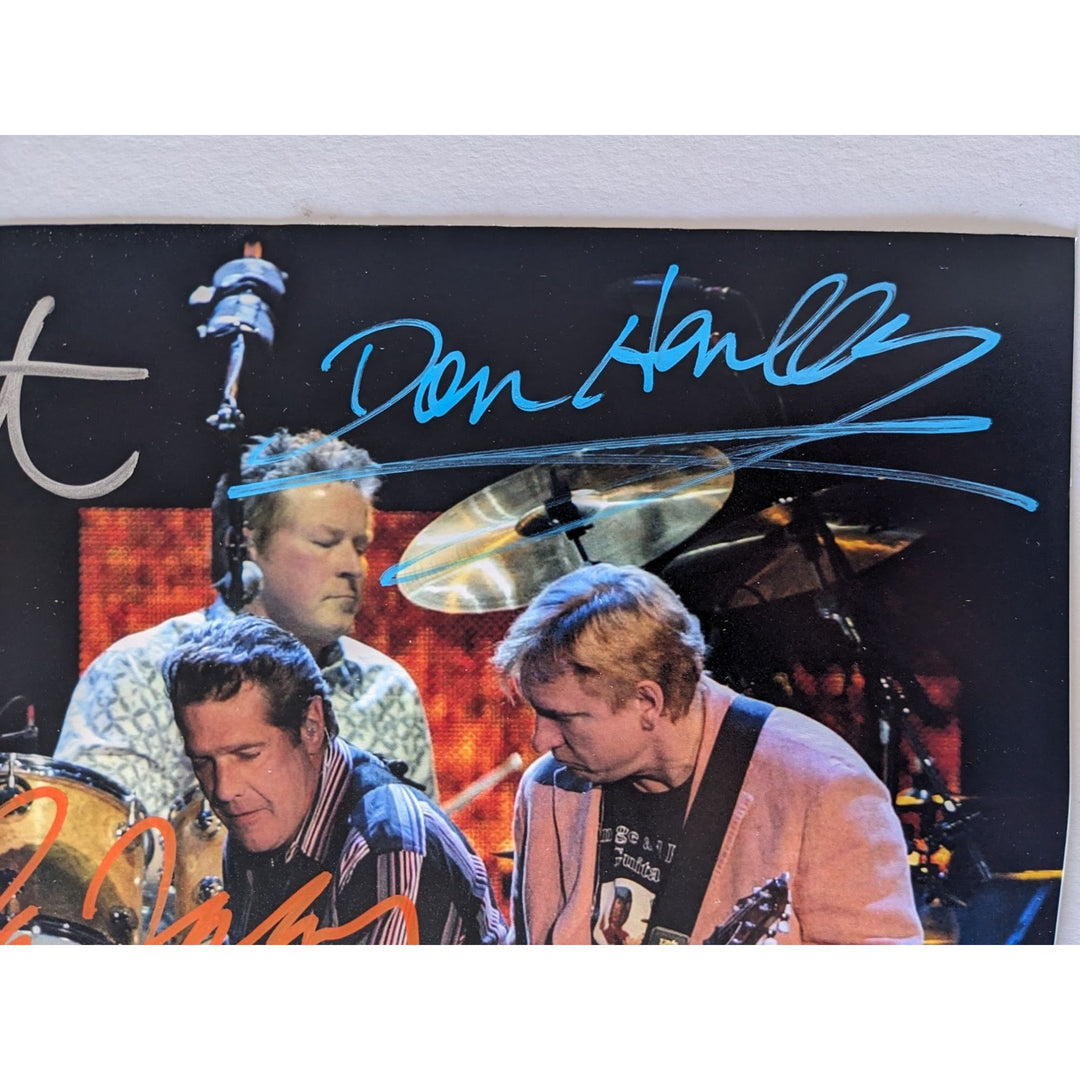 The Eagles Don Henley, Joe Walsh, Glenn Frey, Timothy B. Schmidt 11x14 photo signed with proof