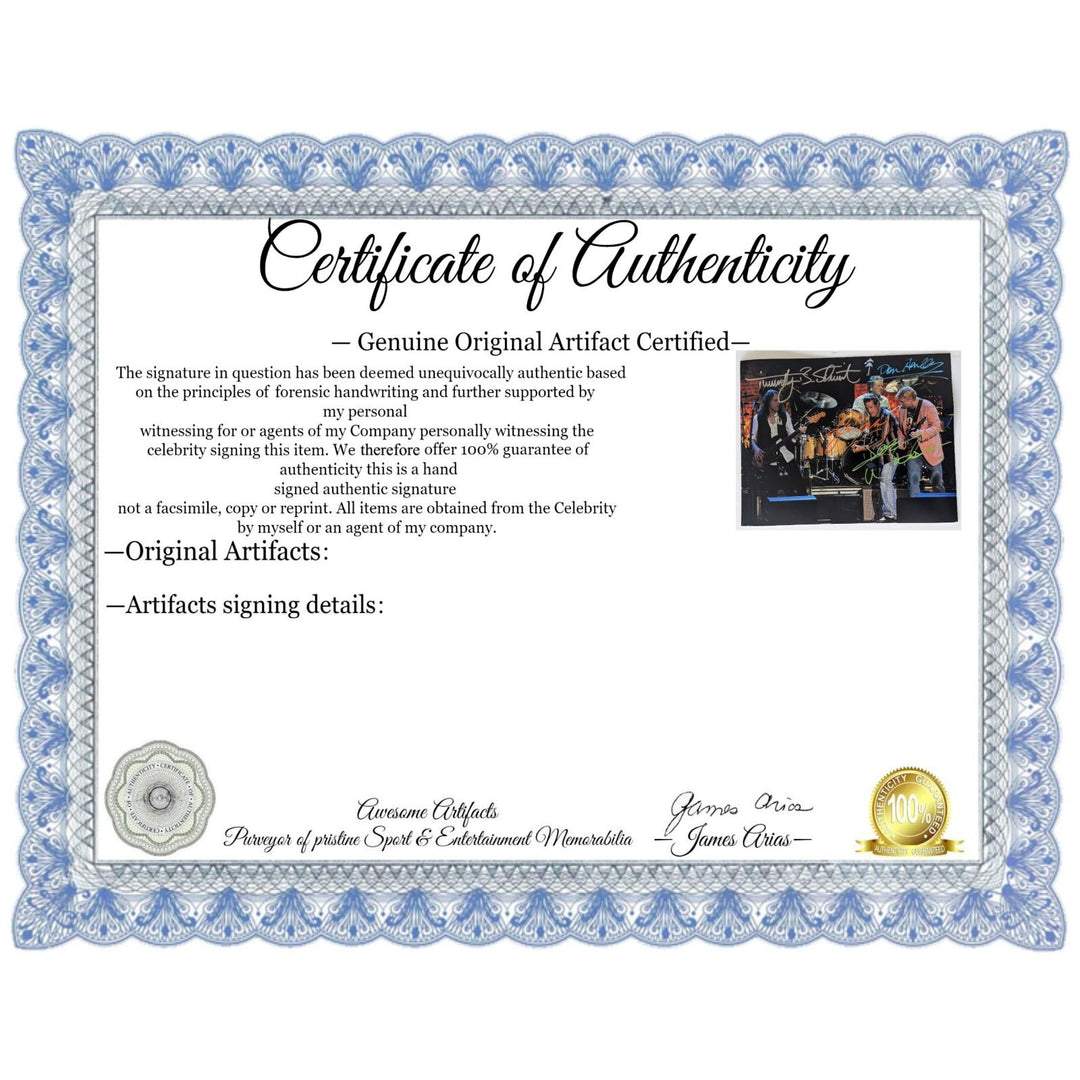 The Eagles Don Henley, Joe Walsh, Glenn Frey, Timothy B. Schmidt 11x14 photo signed with proof