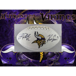 Load image into Gallery viewer, Minnesota Vikings Kirt Cousins and Kyle Rudolph full size logo football signed with proof
