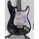 Load image into Gallery viewer, Def Leppard  Phil Collen, Vivian Campbell, Joe Elliott, Rick Savage, Rick Allen. stratocaster electric guitar signed with proof
