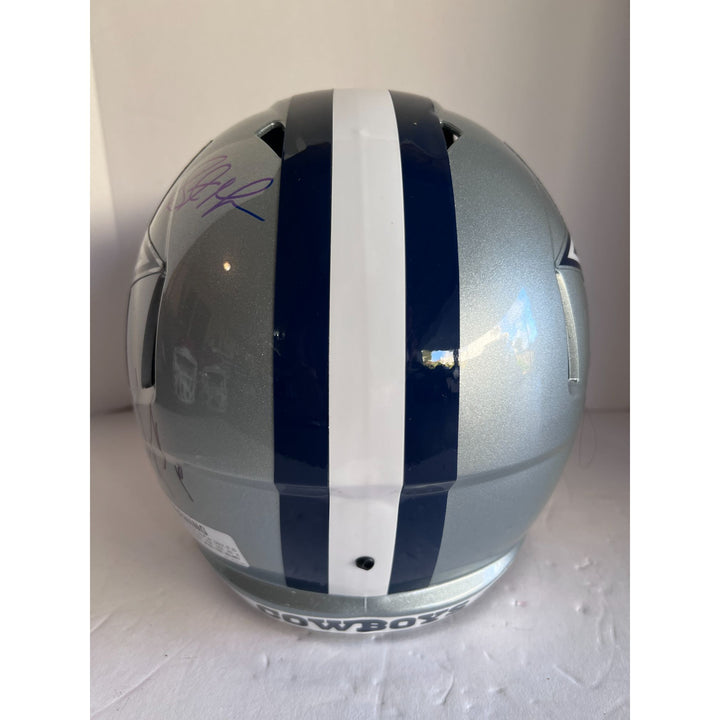 Dallas Cowboys Micah Parsons Dak Prescott CeeDee Lamb Stephen Gilmore Zack Martin Tony Pollard full size helmet signed with proof