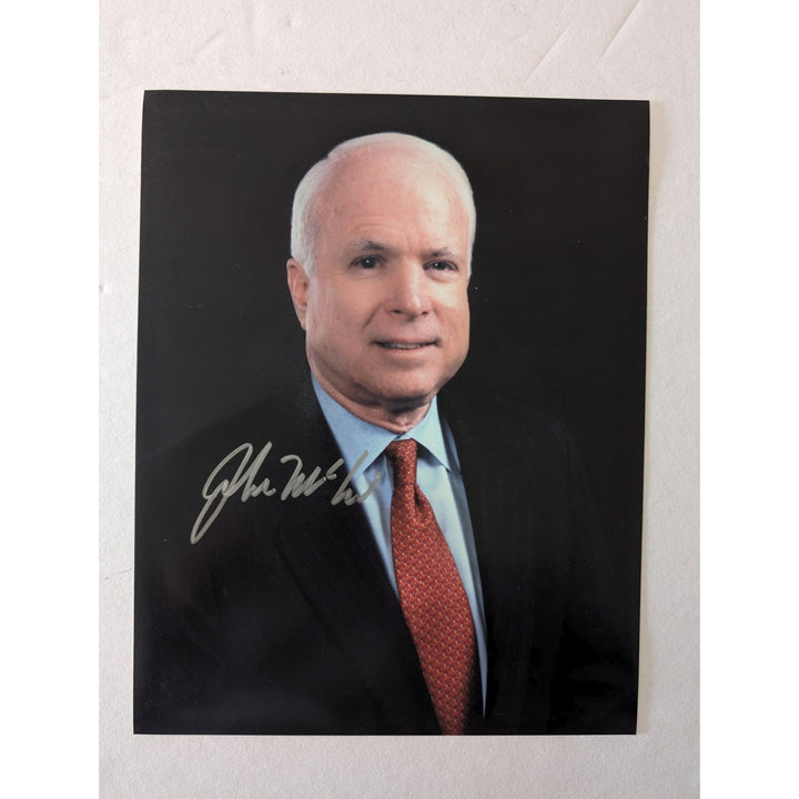 Senator John McCain 8x10 photo signed with proof Awesome Artifacts
