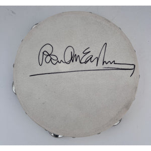 Paul McCartney 10 inch tambourine signed with proof