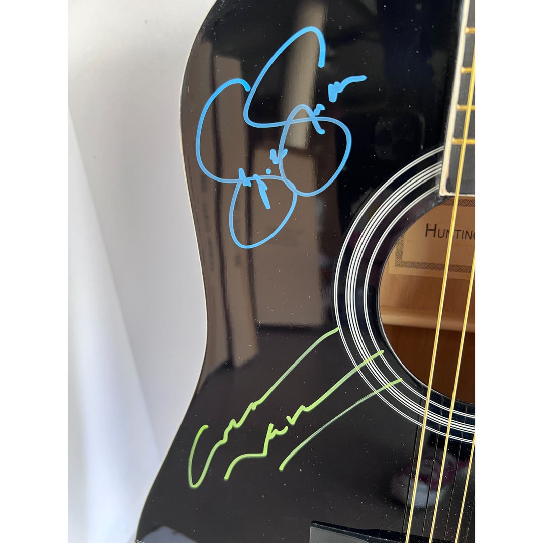 CSNY David Crosby Neil Young Graham Nash Stephen Stills full size acoustic guitar signed with proof