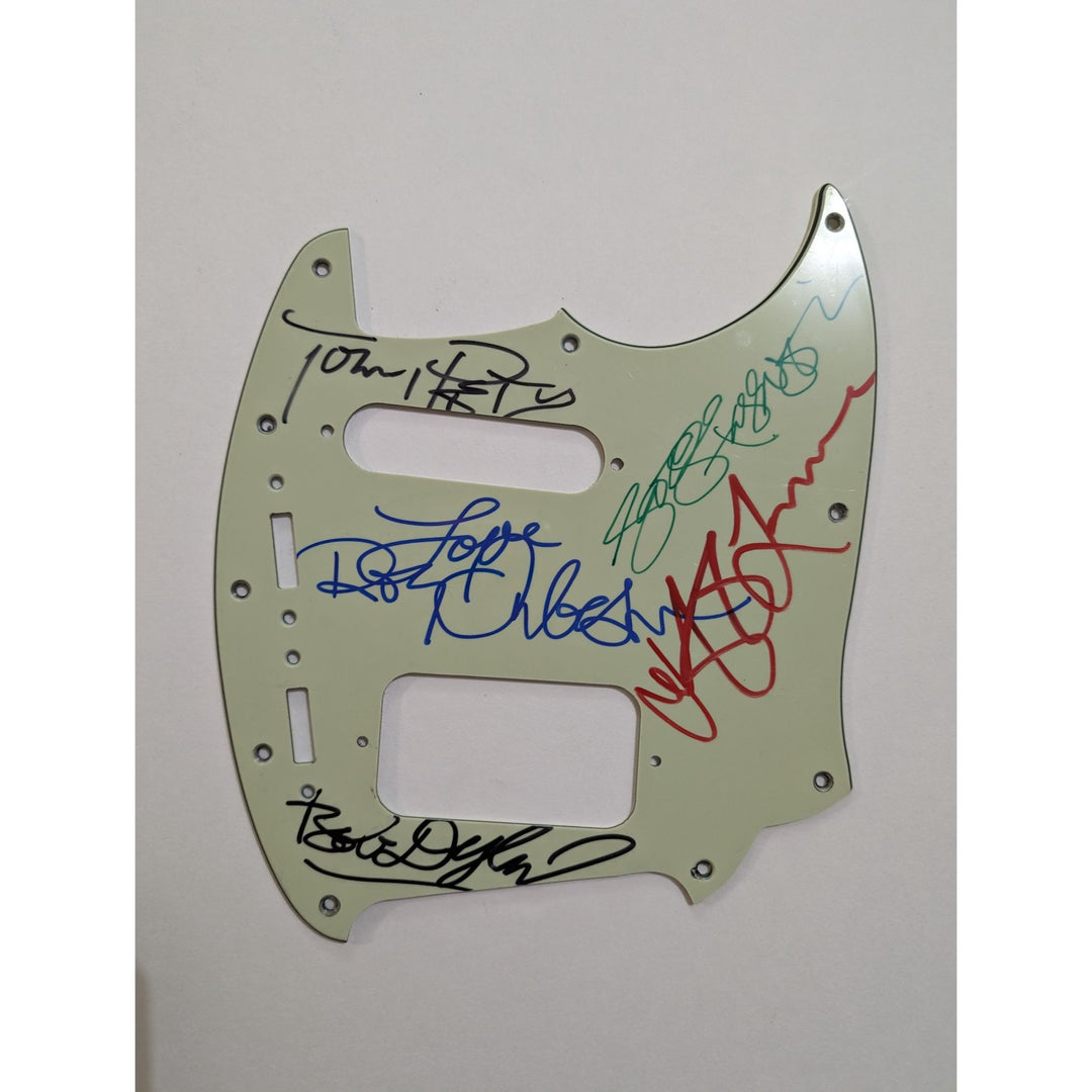 Traveling Wilbury's  Roy Orbison Bob Dylan Tom Petty Jeff Lynne George Harrison pickguard signed with proof