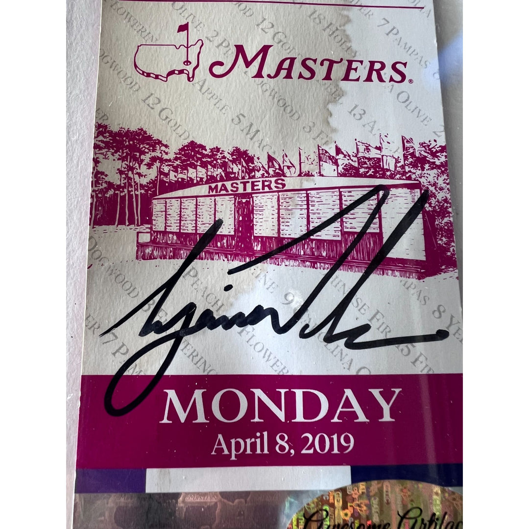 Tiger Woods 2019 Masters Golf Tournament ticket signed with proof